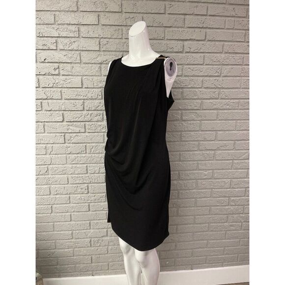 MICHAEL Michael Kors Women Sleeveless Black Shift Dress Size M - Picture 2 of 8
